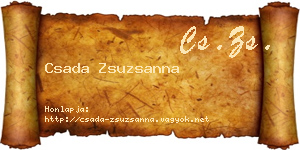 Csada Zsuzsanna névjegykártya